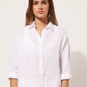 Cropped Linen Shirt