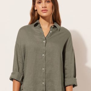 Cropped Linen Shirt