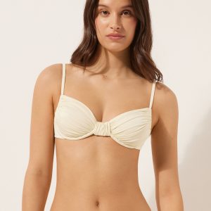 Balconette Swimsuit Top Shiny Satin