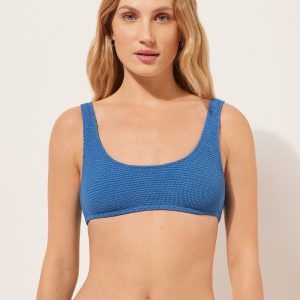 Tank-Style Swimsuit Top Crinkle Waves
