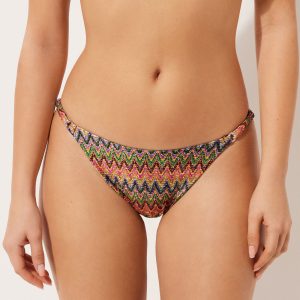 Thong Swimsuit Bottoms Bright Optical