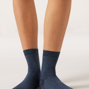 Ribbed Glitter Socks