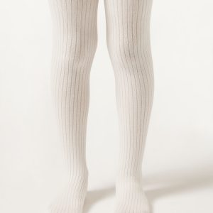 Girls’ Ribbed Cotton Tights